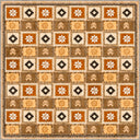 Colorful Motifs Orange Kilim Rug