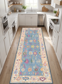 Cyan Blue Classic Rug