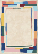 Carnival Geometric Bordered Rug