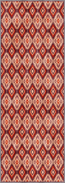 Ikat Terracotta Kilim Rug