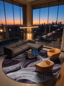Ancient Juniper Plum Modern Rug