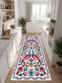 Colorful Peacock Animal Print Rug