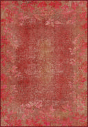 Spring Distressed Red Modern Rug
