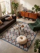 Ikat Navy Kilim Rug