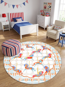 Colorful Horses Kids Room Rug