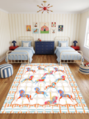 Colorful Horses Kids Room Rug