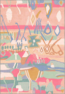 Duru Ethnic Pink Modern Rug
