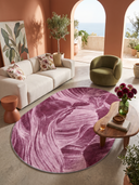 Layers Pink Modern Rug