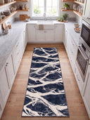 Flow Navy Modern Rug