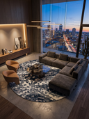 Dissolution Gray Modern Rug