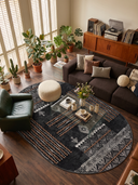 Oba Black Kilim Rug