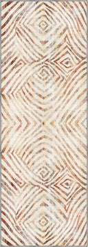 Desert Traces Beige Geometric Modern Rug