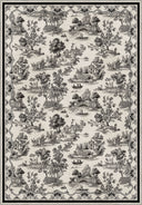Pastoral Tales Cream Bohemian Rug
