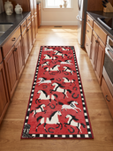 Red Horses Animal Print Rug
