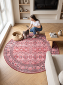 Memoir Fuchsia Classic Bordered Rug