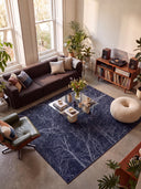 Night Sky Dome Navy Modern Rug