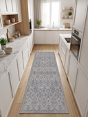 Shemse Blue Classic Bordered Rug