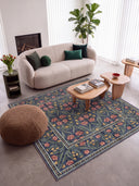 Royal Garden Green Floral Rug