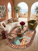 Avant-garde Brown Geometric Rug
