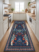 Confidant Garden Navy Animal Print Rug