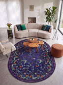 Night Garden Navy Floral Rug