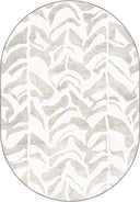 Leaf Shadow Cream Modern Rug