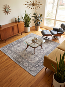Memoir Gray Classic Bordered Rug