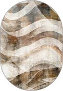 Sand Wave Beige Modern Rug