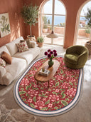 Wild Rose Red Floral Rug
