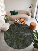 Night Sky Dome Green Modern Rug
