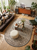Classic Persian Brown Bordered Rug