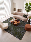 Night Sky Dome Green Modern Rug
