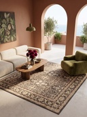 Palace Garden Gray Classic Bordered Rug