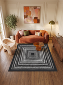 Perspective Black Modern Rug