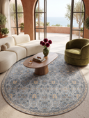 Shemse Blue Classic Bordered Rug