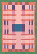 Intersection Pink Geometric Rug