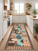 Avant-garde Brown Geometric Rug