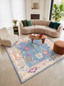 Cyan Blue Classic Rug