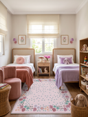 Meadow Stroll Daisy Kids Room Rug