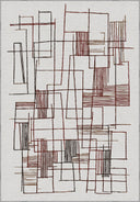 Projection Cream Geometric Modern Rug