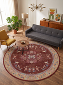 Oriental Lotus Classic Bordered Rug