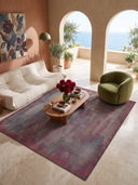 Misty Desert Rosewood Modern Rug