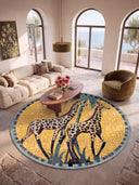 Giraffe Garden Animal Print Rug