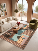 Avant-garde Brown Geometric Rug