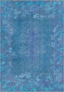 Spring Distressed Turquoise Modern Rug