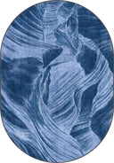 Layers Blue Modern Rug