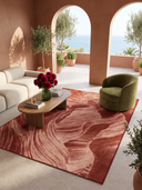 Layers Terracotta Modern Rug