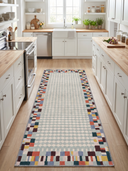 Mosaic Blue Geometric Rug