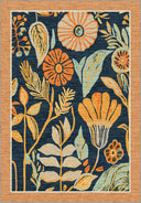 Autumn Light Navy Floral Rug