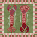 Red Lobsters Animal Print Rug